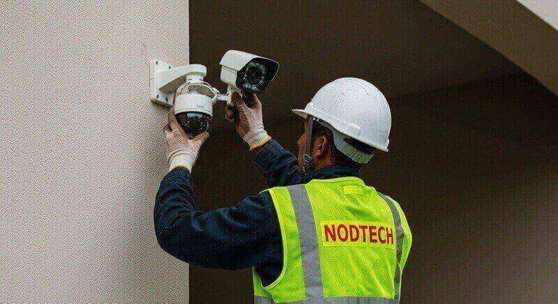 High-definition CCTV camera on a commercial property